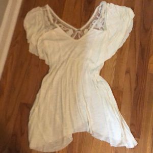 Free People top with pretty lace detail to back